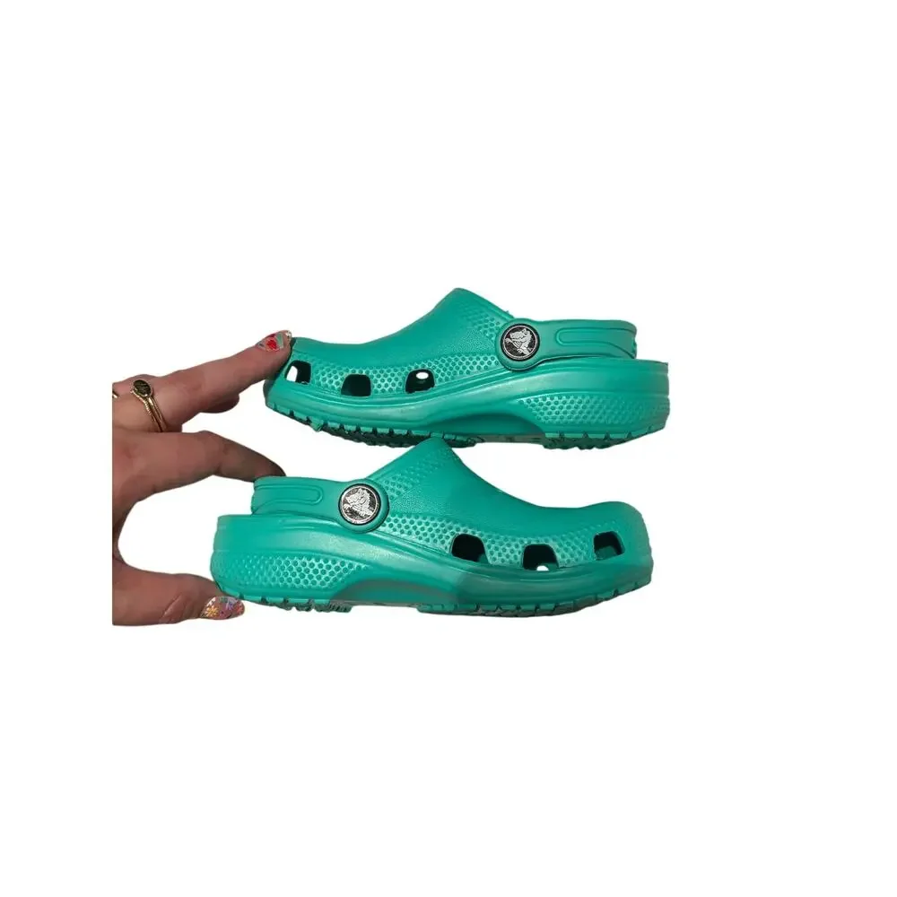 Crocs Classic Clog Toddler Size 10C Turquoise Slip On Unisex Comfort